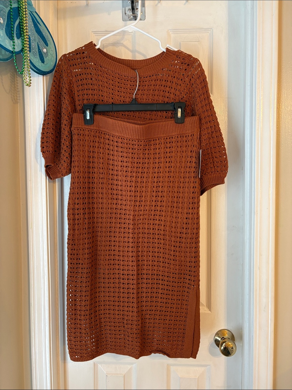 NWT Nine West crochet top and bottom set women’s size medium.
